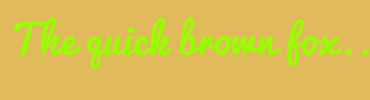 Image with Font Color 99FF00 and Background Color E1BA5B